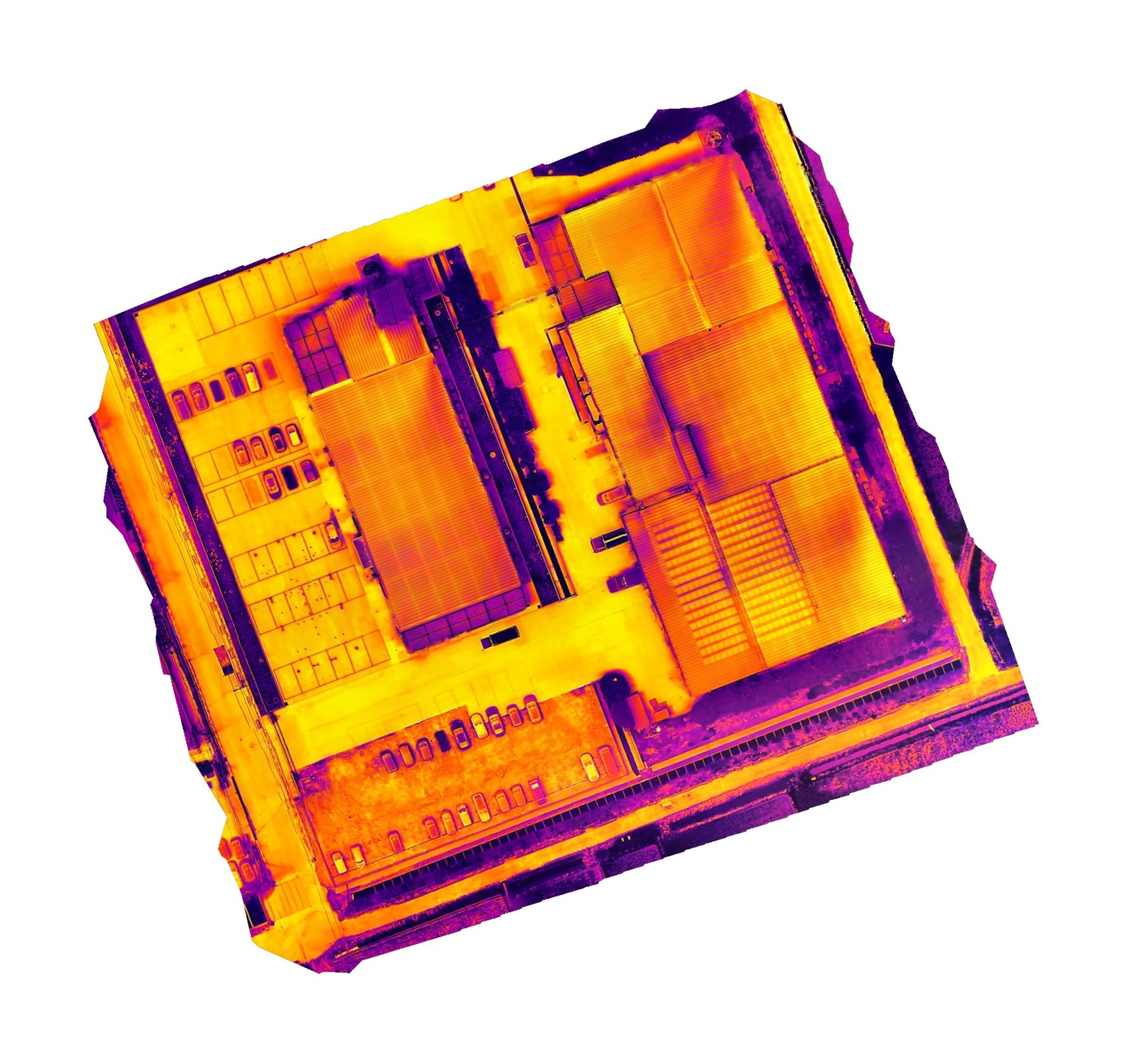 建物全体の赤外線オルソ画像