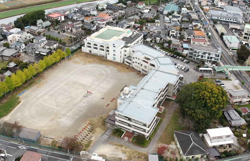 「松伏第二小学校上空にて日本列島発見！！」